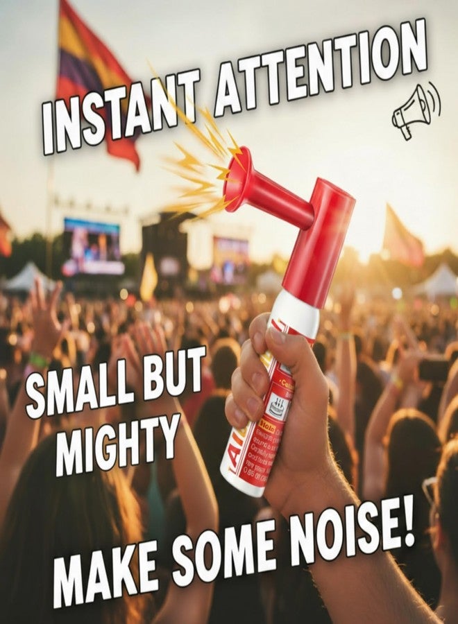 Avenuebool 1 Pack Mini Air Horn for Personal Safety, 0.88 Oz Stadium Air Horn Prank, Portable Blow Noise Maker for Sporting Events, Football Games, Dogs, Party, Birthdays,Graduation Mini Noisemakers (Red) - Image 2